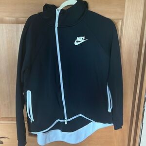 Nike black and white zip up